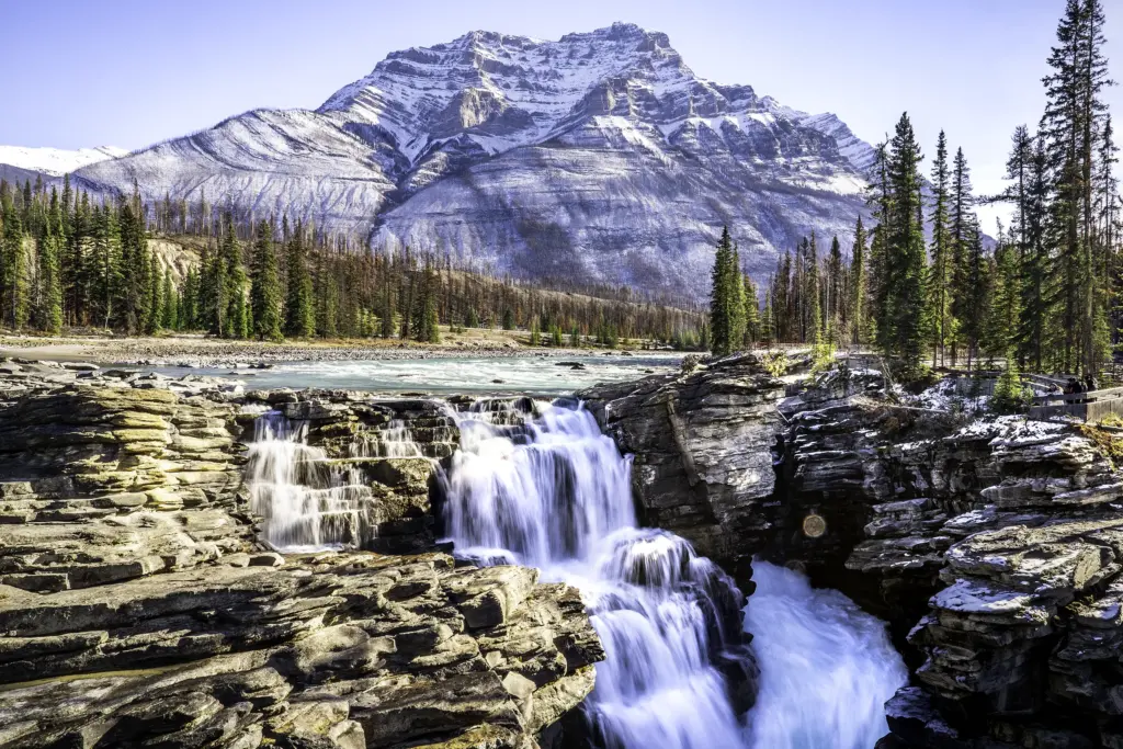 Incredible Athabasca Waterfall - Jasper National Park, AB, Canada - Copyright by MinhTan.net