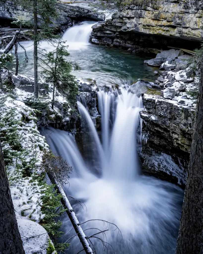 Lower Fall in Johnston Canyon, Canmore, AB, Canada - Copyright by MinhTan.net